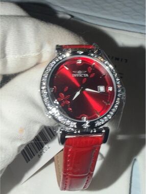 $199 INVICTA CELESTIAL WOMANS WATCH 33.2mm- CHERRY BLOSSOM- GENUINE LEATHER